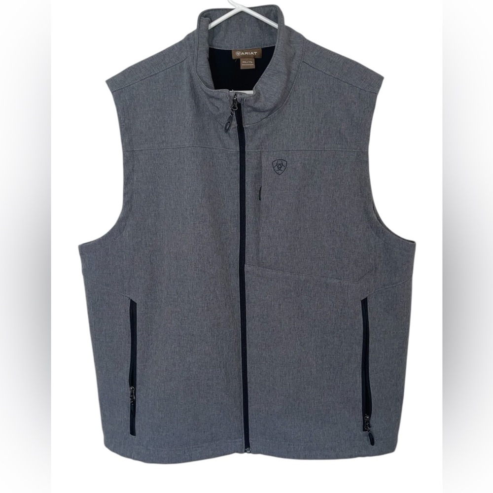 Ariat Men's Gray Softshell Vest Western Cowboy Rancher XXL